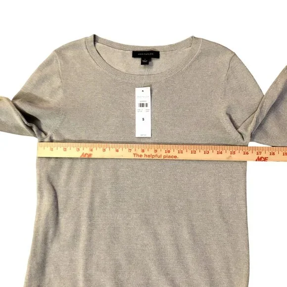 Ann Taylor Sweater Womens S NEW Gray Pullover - Picture 13 of 16